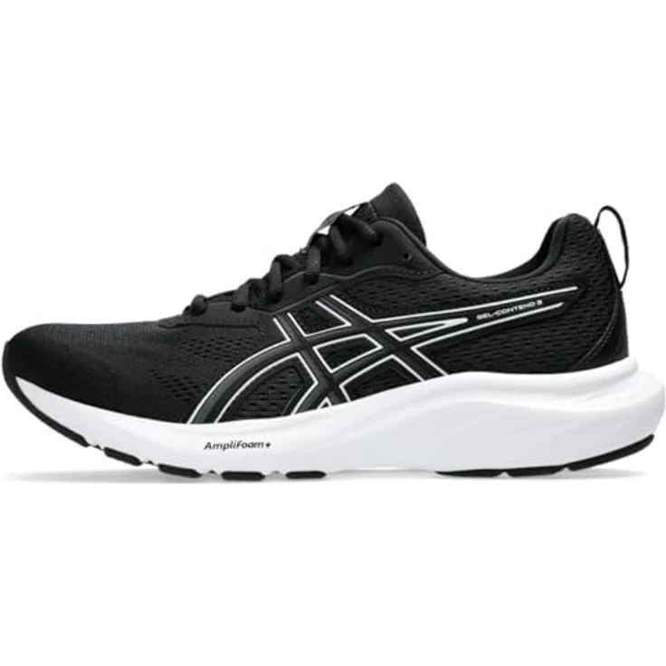 Asics Gel-Contend 9 1012B681002, Laufschuhe mit atmungsaktivem Mesh, GEL™-Technologie und AmpliFoam™-Mittelsohle, Größe 41.5, schwarz-weiß – Bild 1