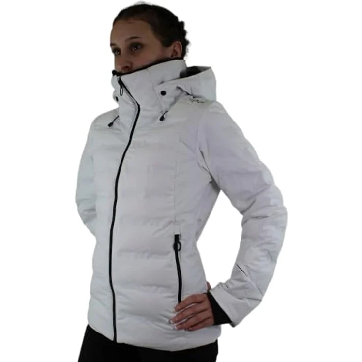 Campagnolo CMP Damen Skijacke WOMAN JACKET FIX HOOD, wattierte Skijacke mit Clima-Protect-Laminat, weiss, Größe 42 – Bild 1