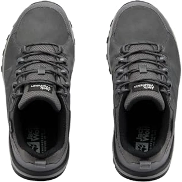 Jack Wolfskin REFUGIO TEXAPORE LOW M, Wanderschuh aus Veloursleder und TEXAPORE, gut dämpfende EVA-Mittelsohle, Gummisohle mit optimalem Halt – Bild 9