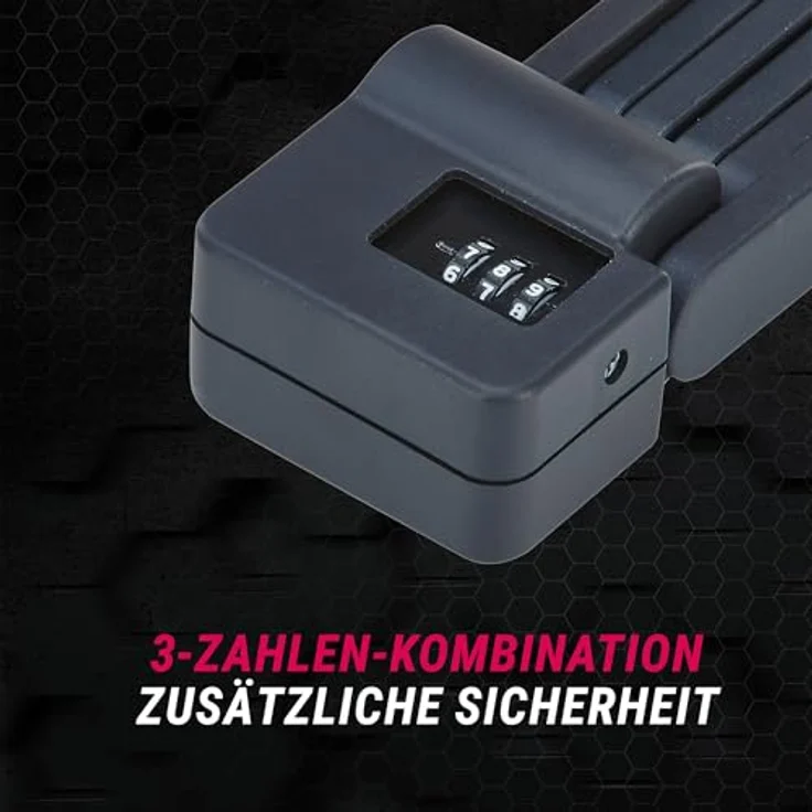Prophete Faltschloss mit Fingerabdrucksensor, inkl. Schlosshalter, Sicherheitslevel 7, schwarz – Bild 4