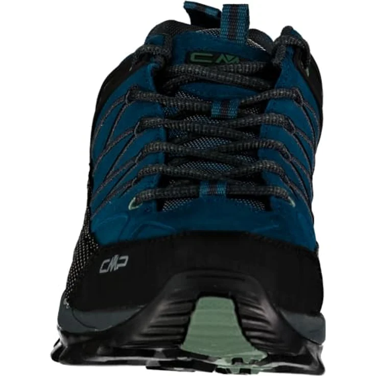 CMP Unisex Wanderschuh Rigel Low WP, Trekking Schuhe für Herren und Damen, Größe 41, Avio-Salvia, Leder/Textil, Ortholite Dämpfungstechnologie – Bild 2