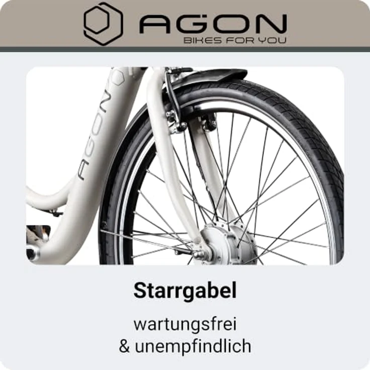 Agon Axis E-Bike 26 Zoll Citybike, Aluminiumrahmen mit tiefem Einstieg, motorisiert mit 250 W, weiß – Bild 8