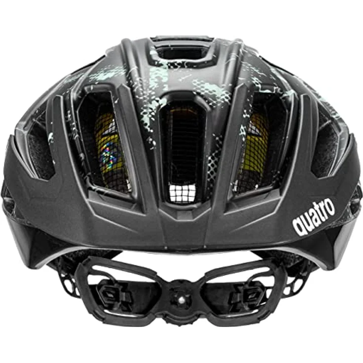 Uvex Quatro cc MIPS MTB-Helm, 52-57 cm, 17 Belüftungen, waschbar, Kameraadapter, Black-Jade Matt – Bild 2