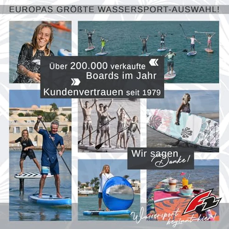 F2 Comet SUP, 11’6" aufblasbares Stand Up Paddle Board in Weiß mit Kajak Zubehör Paket, inklusive Kajakpaddel und gepolstertem Sitz – Bild 7