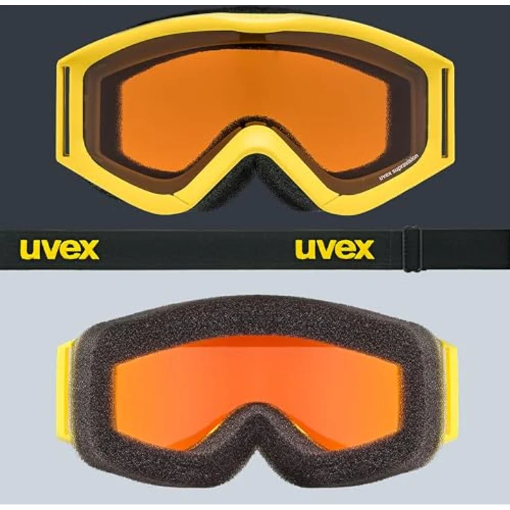 uvex speedy pro - Skibrille für Kinder - kontrastverstärkend - beschlagfreies Sichtfeld - yellow-black/lasergold – Bild 4
