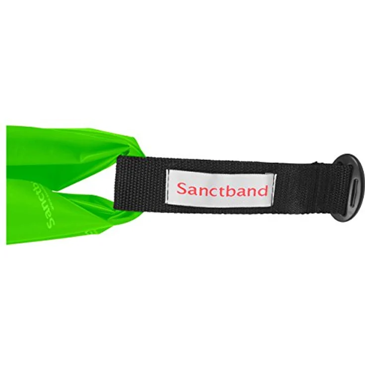 Sanctband Übungsband 2 m mit Türanker, mittel, grün, hypoallergen und langlebig – Bild 3