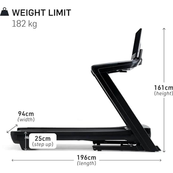 NordicTrack Commercial 2450 Laufband, Schwarz mit iFIT Technologie, 24" Touchscreen, 0-22 km-h Geschwindigkeit – Bild 3