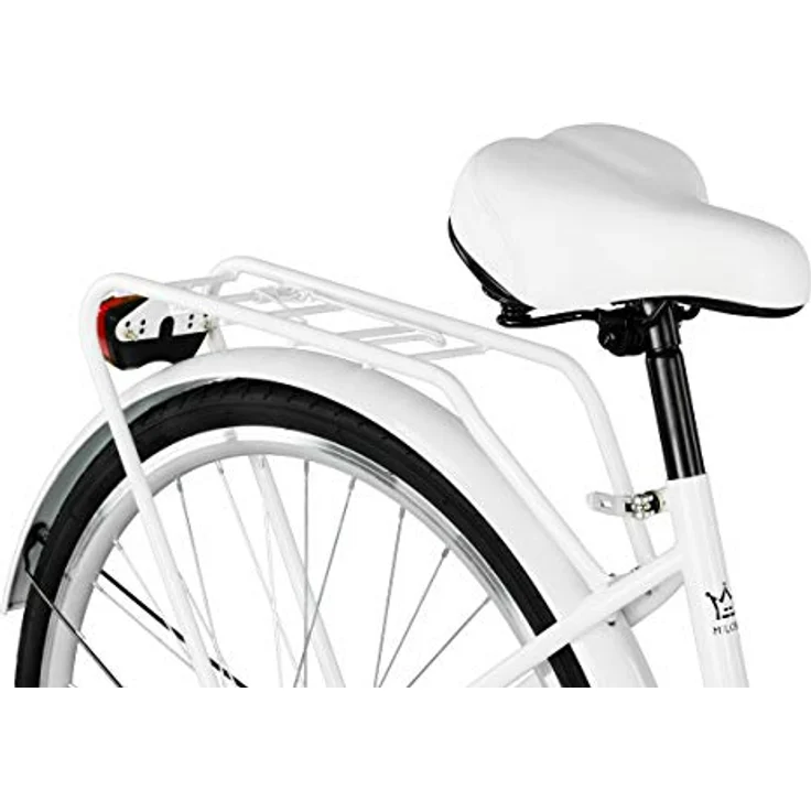 Milordbikes City-Fahrrad, 46 cm, Weiß, Metall, mit hochwertiger Ausstattung und Aluminiumfelgen, ideal für Freizeit, Sport & Fitness – Bild 8