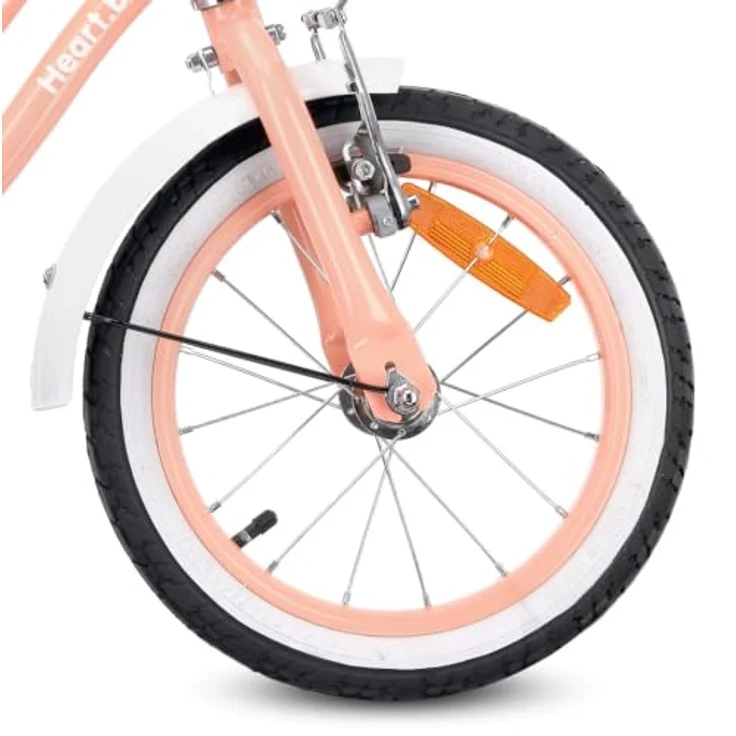 Sun Baby Heart Bike, 14 Zoll Mädchenfahrrad mit Schubstange, Aprikose, für Nutzungsbereich innerhalb der StVZO, zulässiges Gesamtgewicht bis 50 kg – Bild 5