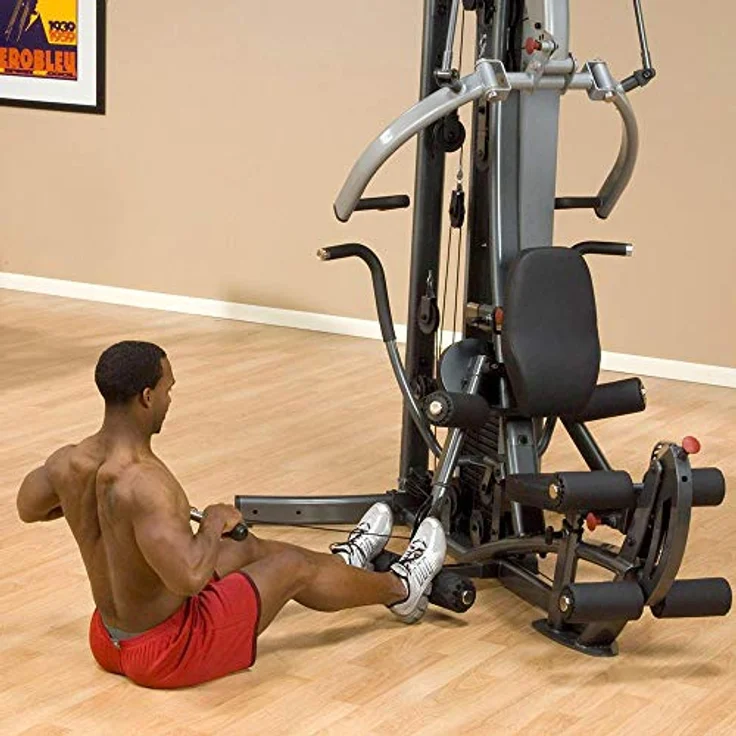 Body-Solid F-600 Kraftstation | Ganzkörpertrainer | Home Gym | Bi-Angular-Pressarme | 14-fach verstellbar | pneumatisch höhenverstellbarer Sitz | schwarz – Bild 4