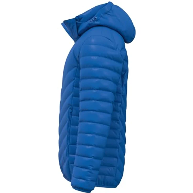 Erima CMPT Puffer Jacke Herren, leichte Steppjacke mit hohen Kragen und abnehmbarer Kapuze, blau, Gr M – Bild 5