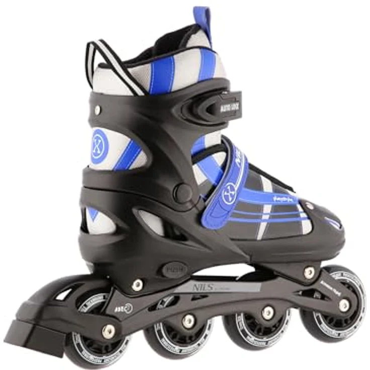 Nils Extreme NH18366A 2in1 Skates Größe: 31-34, Rollschuhe mit hochwertigen Stahlkufen und 3-facher Größenverstellbarkeit, Schwarz – Bild 4