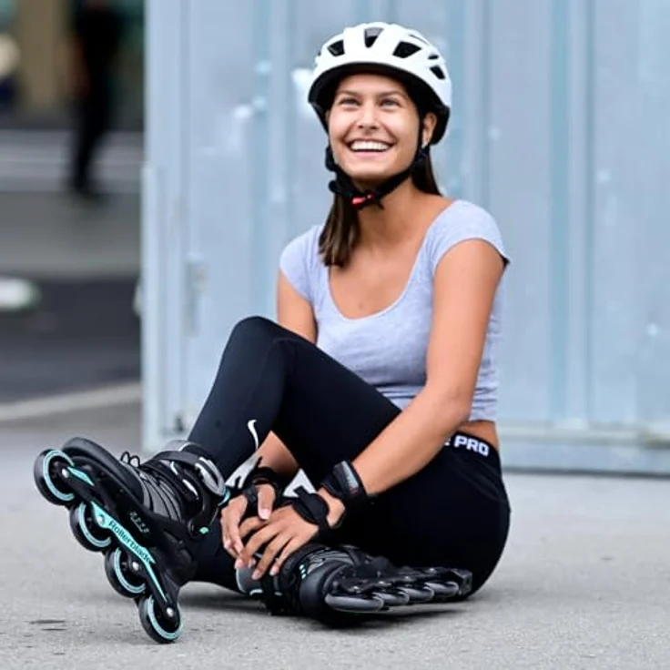 Rollerblade Zetrablade W Nero/Azzurro 25,5, Damen Rollschuhe mit optimierter Rollen/Lager Kombination – Bild 8