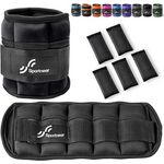 Sportneer Knöchelgewicht, Verstellbares Gewichte-Set am Knöchel, Handgelenkriemen am Handgelenk, 0,45kg-2,3kg (pro Knöchel)/0,9-4,5kg(pro Paar), 2 Packungen