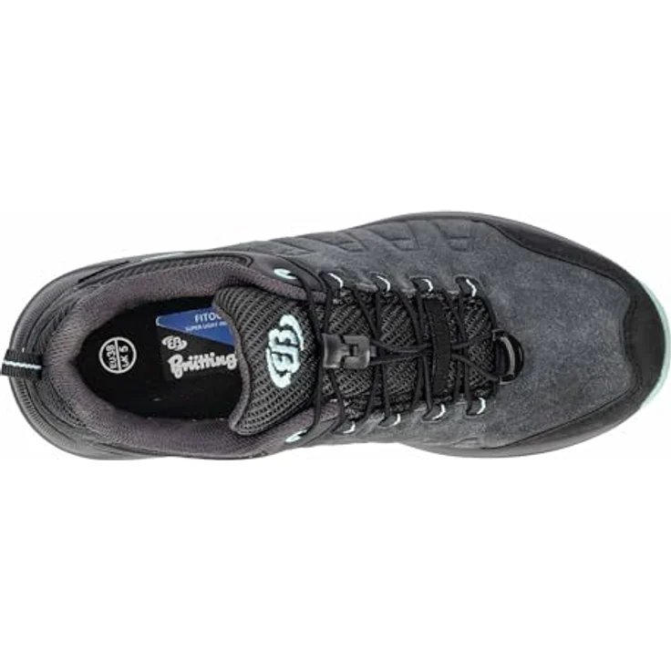 Brütting Mount Harvard Low 37, Outdoorschuh aus Veloursleder mit Comfortex-Klimamembrane und Schnellschnürsystem, schwarz – Bild 5