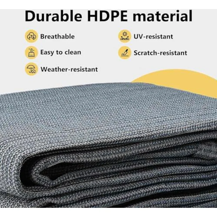 vidaXL Zeltteppich Blau und Grau, 500 x 300 cm, wetterfestes Polyethylen für Outdoor-Aktivitäten – Bild 4