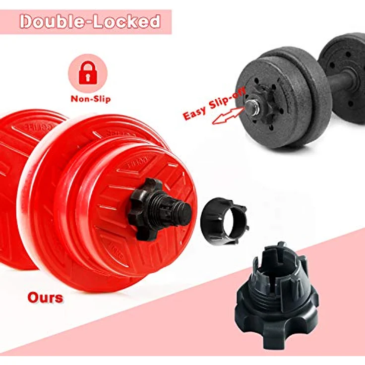 CCLIFE Hanteln Set 2er Kurzhanteln 20 30 40kg Hantelset professionell Dumbbell ohne Verbindungsstahlrohr Gewichten-ZERRO – Bild 3