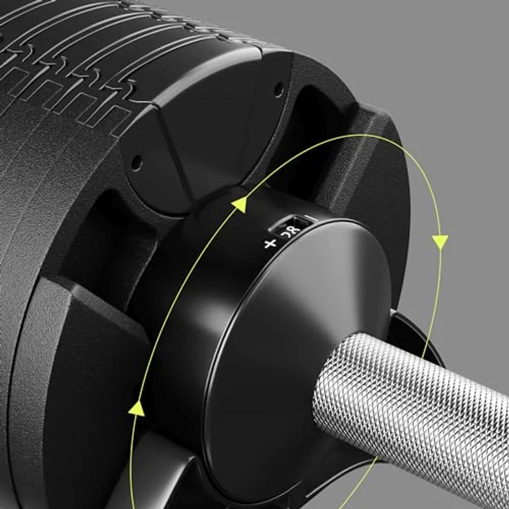ZIPRO verstellbare Hanteln Round, 1 Stück, rutschfest, einstellbare Gewichte von 2 bis 24 kg, 12 Gewichtseinstellungen, ideal für Home Gym – Bild 3