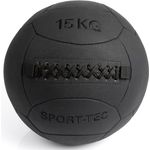 Sport-Tec Wall-Ball Robusta, 35 cm, 15 kg, schwarz - Hochwertiger Medizinball mit griffiger Oberfläche