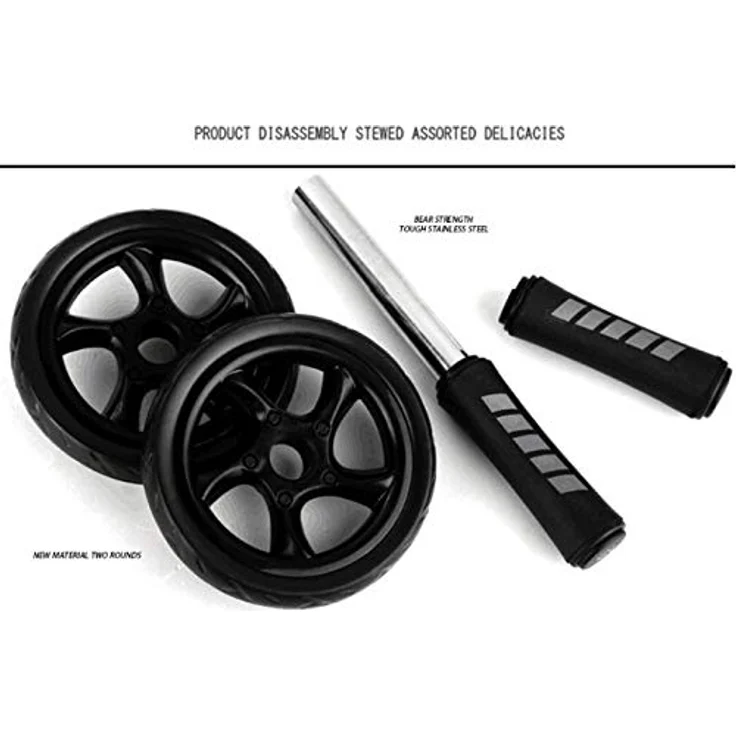 H&S Fitness Bauchtrainer Gerät - Ab Roller Bauchmuskeltrainer mit Extra Dicker Fitness Knie-Pad-Matte - Sportgeräte & Trainingsgeräte für Männer & Frauen für Zuhause – Bild 5