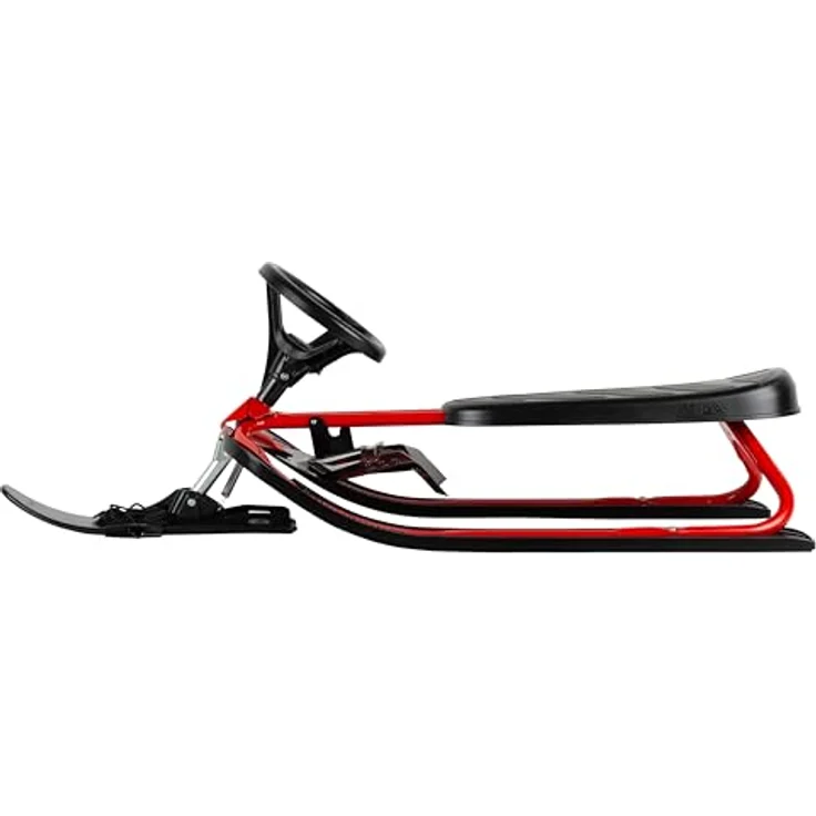 STIGA Snowracer Iconic - Robuster Lenkschlitten für Kinder ab 5 Jahren mit Stahlrahmen, Bremse und Zugseil, Max. Belastung 80 kg - Ideal für Winterspaß, Blau – Bild 4