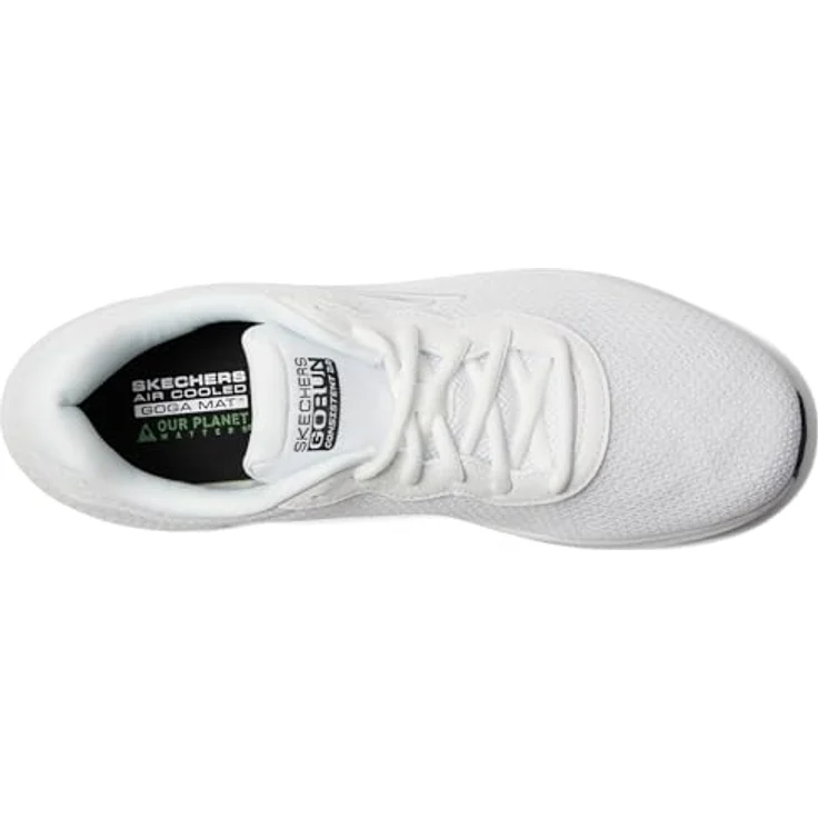 Skechers Go Run Consistent 2.0 Engaged 128605-WBK, Laufschuhe für Damen, leichtes Athletic Mesh, atmungsaktiv, weiße Farbe – Bild 2