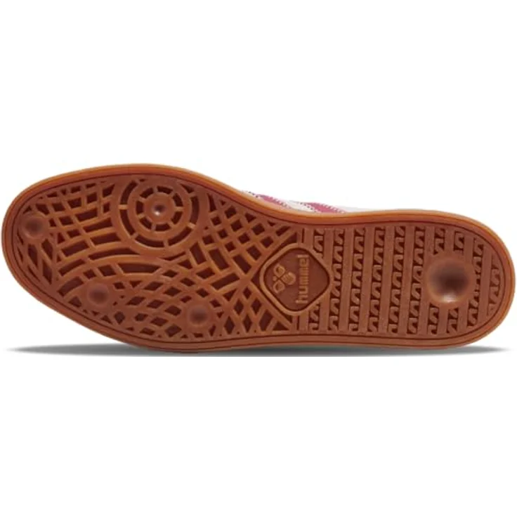 Hummel Handball Perfekt Ns, Hallenschuhe mit atmungsaktivem Obermaterial und dämpfender Sohle, Marshmallow/Crimson, Größe 45 – Bild 6