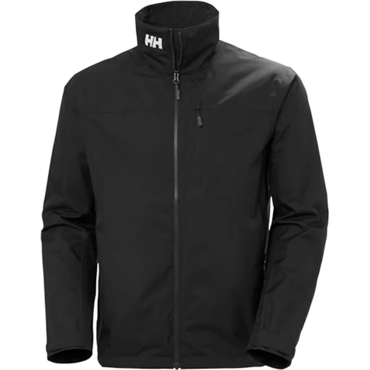 Helly Hansen Crew 2.0 Jacke, wasserabweisende Segeljacke aus strapazierfähigen Materialien, Schwarz S – Bild 1