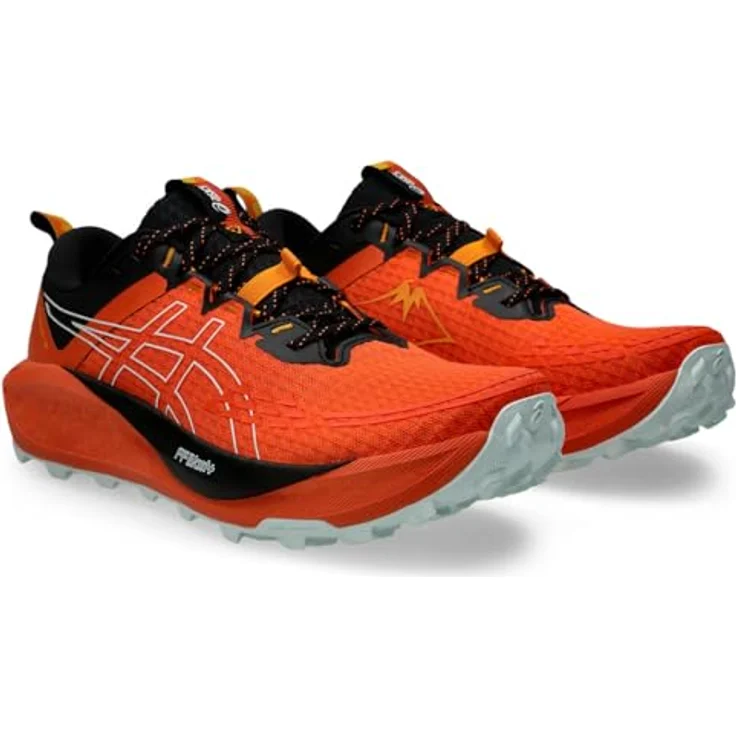 ASICS GEL-Trabuco 13, Trailrunningschuhe mit optimaler Atmungsaktivität, Nova Orange/Pure Aqua, Größe 43.5 – Bild 2