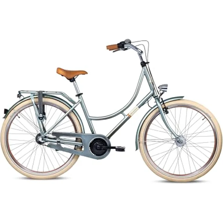 S'COOL Chix Classic 26-3S Nexus, Kinderfahrrad mit 26 Zoll, ergonomischer Sitzposition und zuverlässigen Bremsen, Dark Green