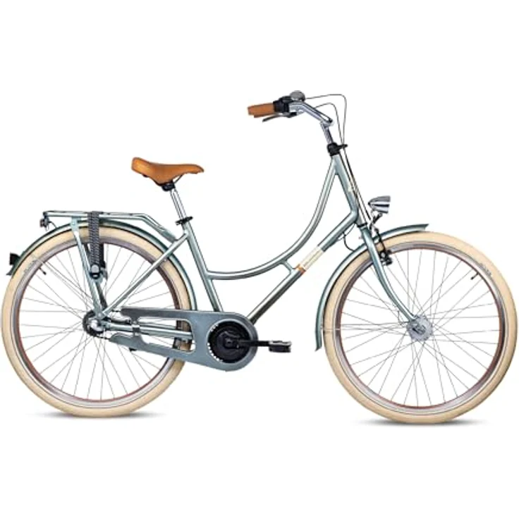 S'COOL Chix Classic 26-3S Nexus, Kinderfahrrad mit 26 Zoll, ergonomischer Sitzposition und zuverlässigen Bremsen, Dark Green