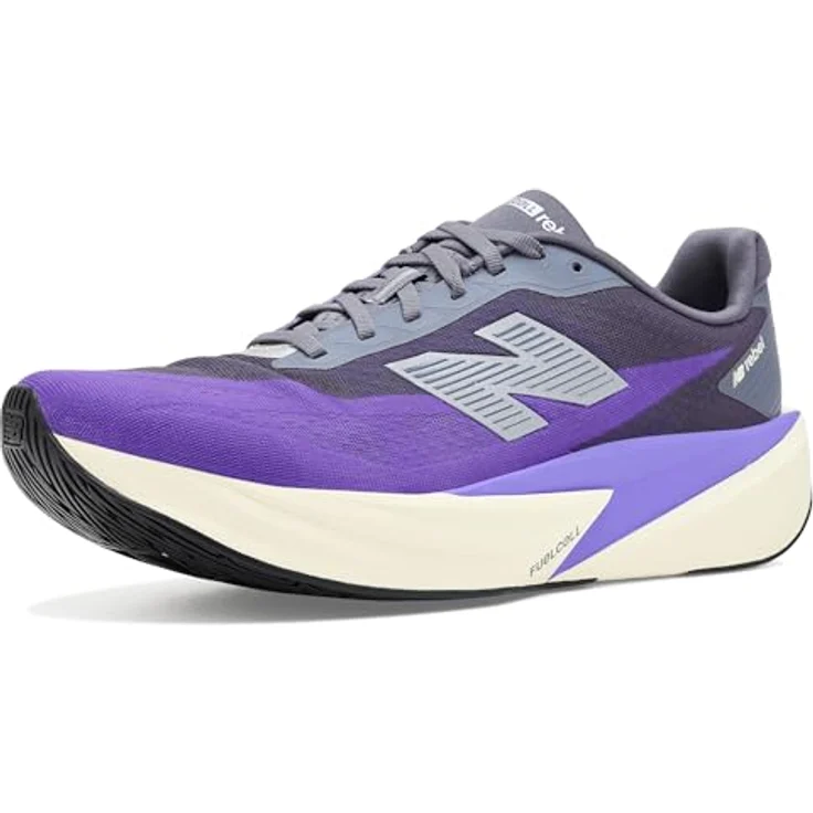New Balance FuelCell Rebel v5, Laufschuhe für Herren, lila grau, mit Fuel Cell-Schaum und rutschhemmender Laufsohle – Bild 1