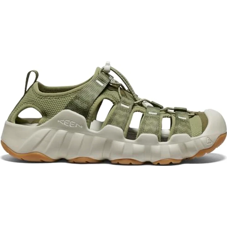 Keen Herren Hyperport H2 Trekkingsandale, Outdoor-Sandale mit Lace-Lock Bungee System und Aquagrip-Gummisohle, martini olive/plaza taupe, Größe 44 – Bild 2