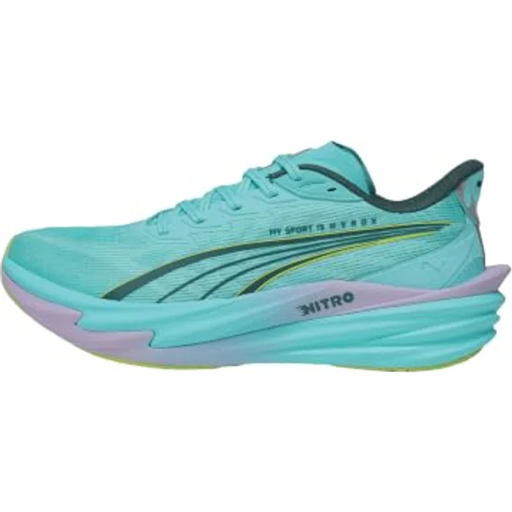 PUMA Deviate Nitro 4 X Hyrox Laufschuhe, grün, EU 44, mit NITROFOAM™ Dämpfung und PWRPLATE Karbonfaserplatte für maximale Energieübertragung – Bild 1