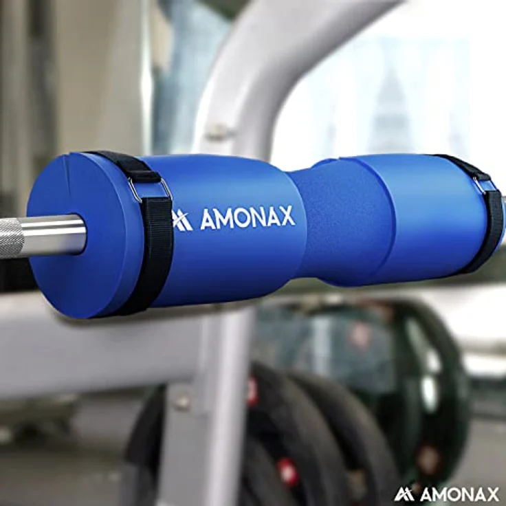 Amonax langhantel Polster, extra Dicke nackenpolster langhantel- Barbell Pad Nackenschutz für hip Thrust und Squat, und andere Übungen, Fitness, Krafttraining für Männer und Frauen (Blau) – Bild 4