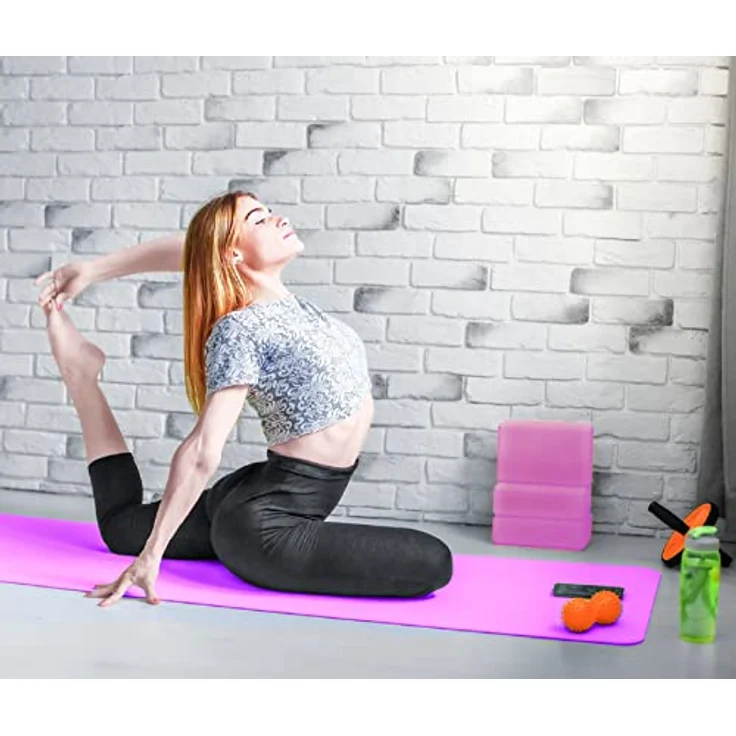 BNB SPORTS Premium Yoga Blöcke, rutschfest für Pilates & Fitness, Meditation Rosa, 2er Pack – Bild 4