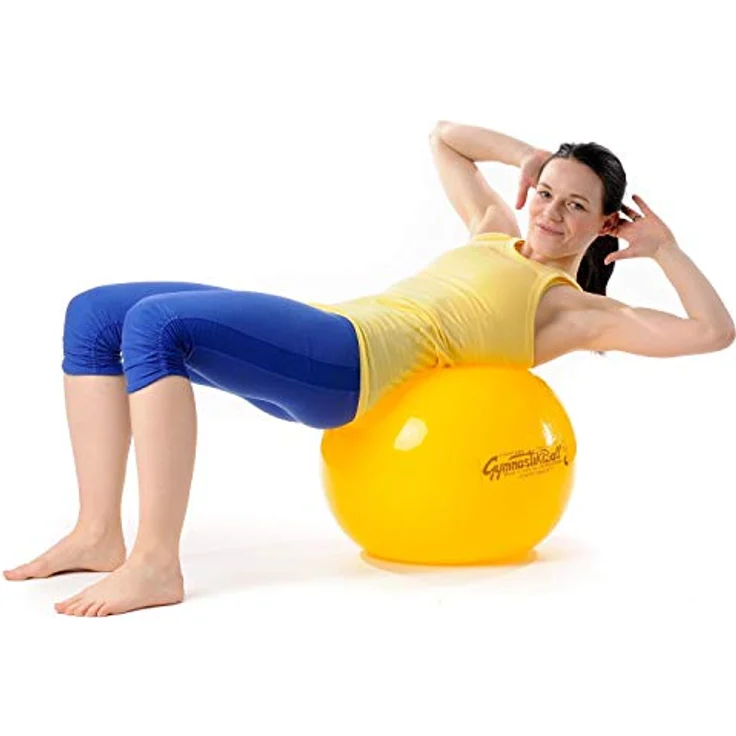 Original Pezzi Pezziball Standard 42 cm m. Ballschale Kombi Gymnastikball gelb – Bild 2