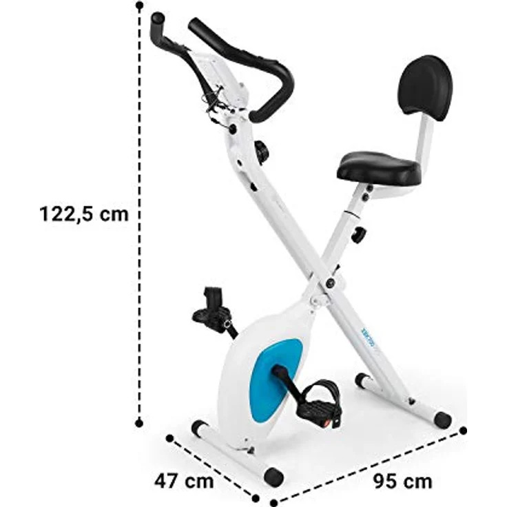 Capital Sports Azura Air Heimtrainer (Tablet-Halterung, Pulsmesser, LCD-Display) - Standfahrrad klappbar, Cardio Fitness - Schwarz – Bild 8