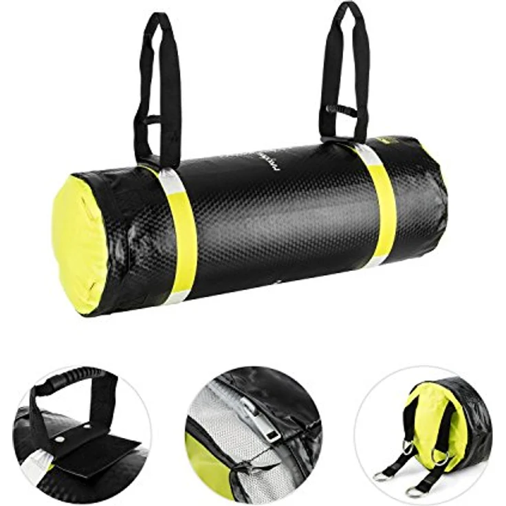 Klarfit Maxx MMA-A Boxsack, Uppercut-Bag mit innovativer Luft-Wasser Befüllung, bis 55 Liter, schwarz – Bild 2