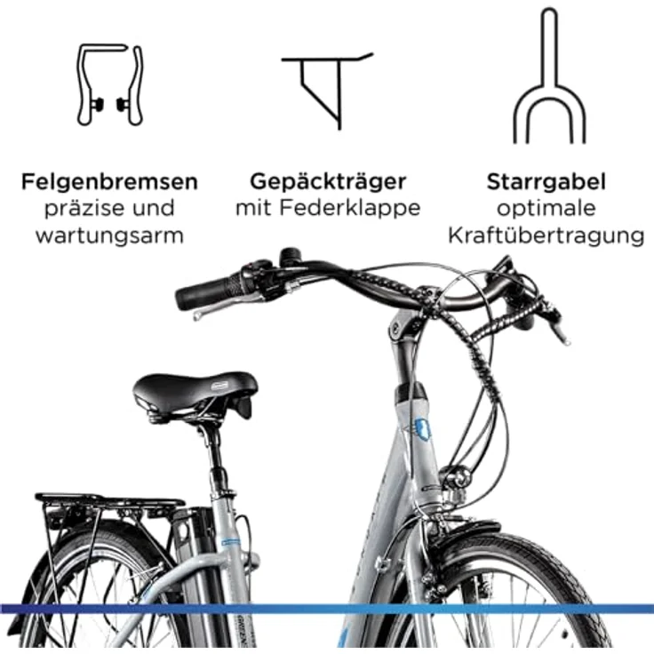 ZÜNDAPP E Bike 26 Zoll Damen Green 2.7, Elektrofahrrad mit Nabenschaltung und hohem Fahrkomfort – Bild 5