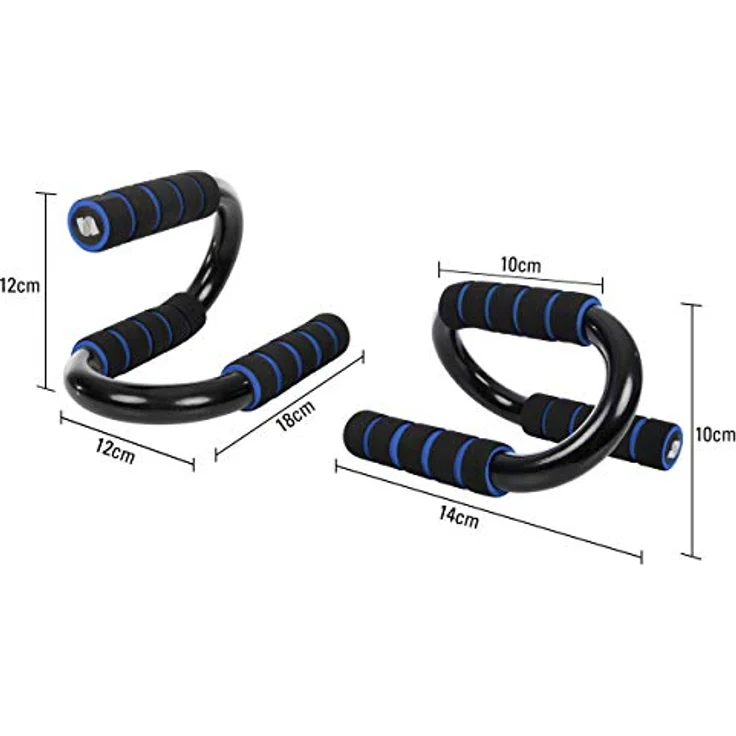 Sport-Tec Push Up Liegestützgriffe, rutschfester Schaumstoffgriff, stabiler Stahl, 360-Grad-Design, Paar – Bild 5