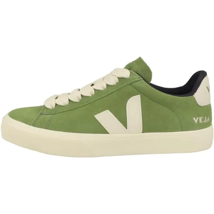 Veja Campo Bold, Laufschuhe für Frauen, wasserfestes Wildleder, herausnehmbare Einlegesohle, grün, 5 UK - 38 EU - 7 US