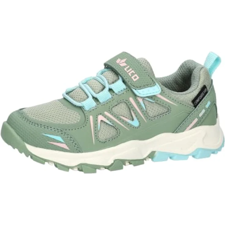 Lico Outdoorschuh Allen VS, wasserdicht und atmungsaktiv mit elastischen Schnürsenkeln und Klettverschluss, schwarz – Bild 1