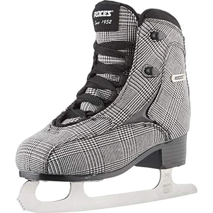 Roces Damen Brits Schlittschuh, Check Black White Silver, Modischer Freizeit-Schlittschuh mit Wärmeisolierung und anatomischer Polsterung, Größe 39 – Bild 1