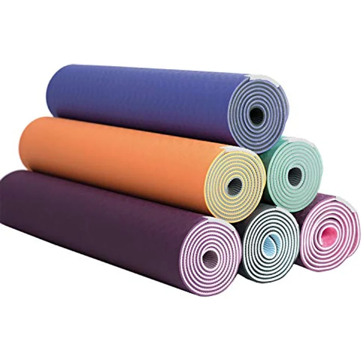 Yogistar Yogimat Pro Yogamatte, Naturkautschuk, rutschfest, stoßdämpfend, pflegeleicht, hohe Qualität, Zweifarbenoptik – Bild 3