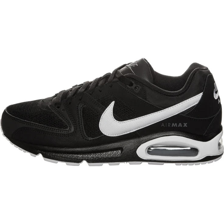 Nike Air Max Command, Herren Laufschuh mit Dämpfung und atmungsaktivem Obermaterial aus Mesh und Leder, schwarz