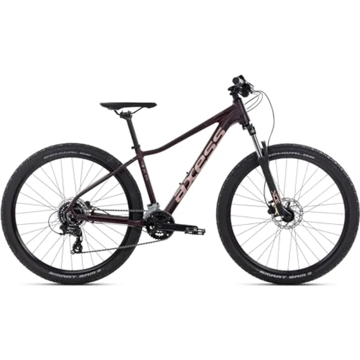 Axess Doree, Damen-Mountainbike Hardtail mit 16-Gang Schaltung und hydraulischen Scheibenbremsen, matt red, 17 Zoll Rahmen, 29 Zoll Laufräder