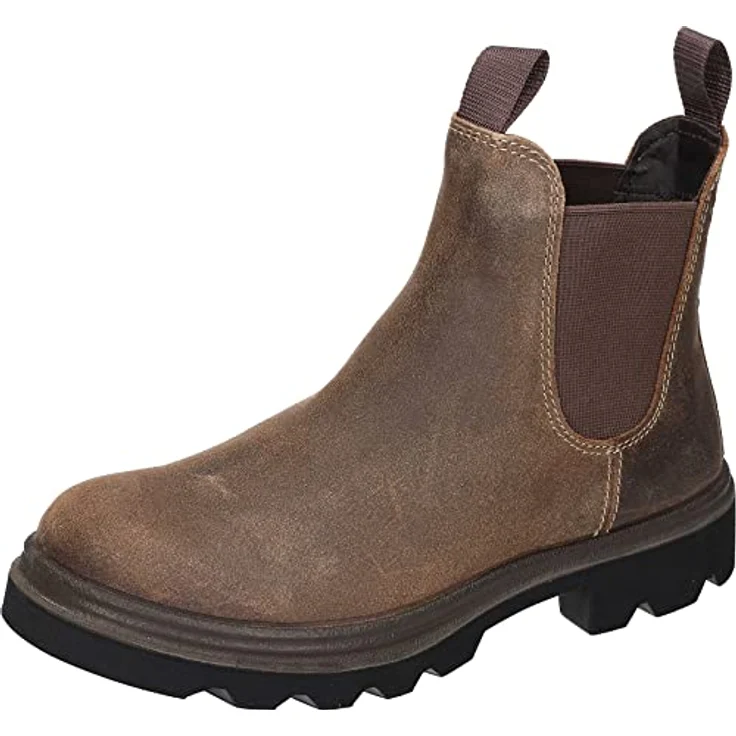 Ecco Grainer Chelsea Boot, wasserdichte Stiefelette aus dunkelbraunem Nubukleder mit strapazierfähiger Außensohle – Bild 1