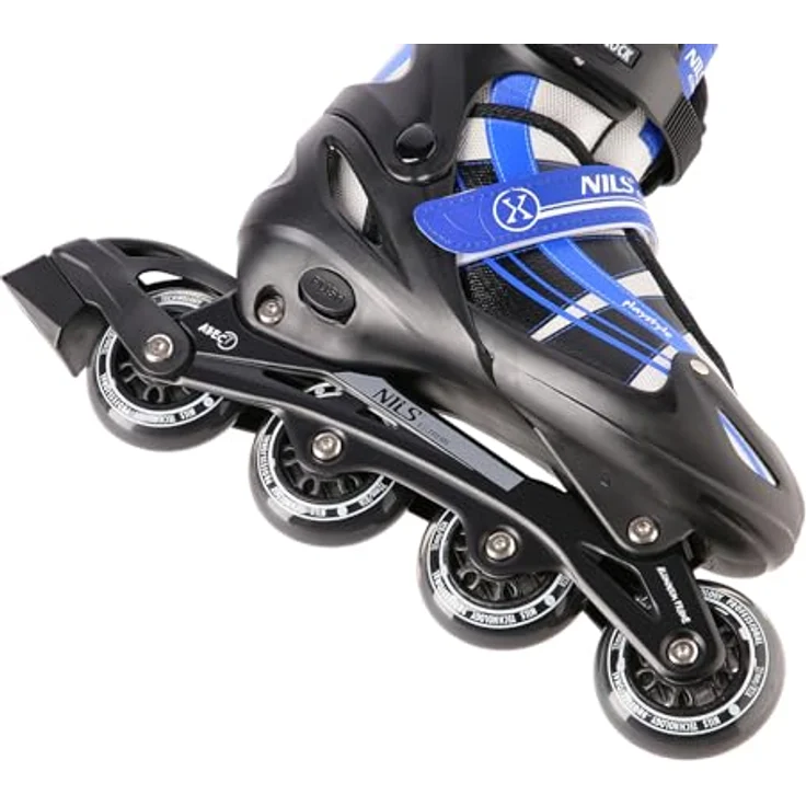 Nils Extreme NH18366A 2in1 Skates Größe: 31-34, Rollschuhe mit hochwertigen Stahlkufen und 3-facher Größenverstellbarkeit, Schwarz – Bild 6