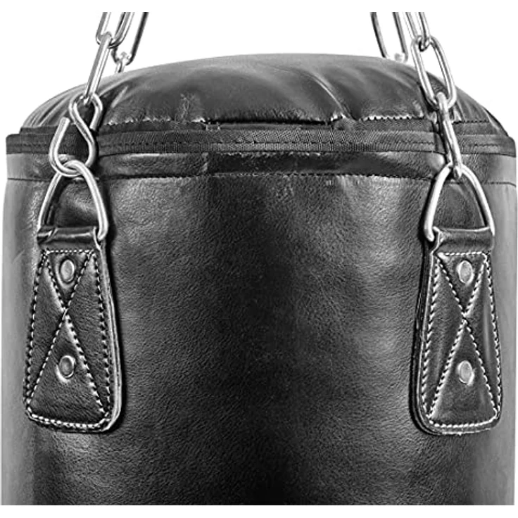 Bad Company Boxsack, Vinyl Punching Bag mit Heavy Duty Vierpunkt-Stahlkette, ungefüllt, 80 x 35 cm, reißfest und schwitzwasserabweisend – Bild 3
